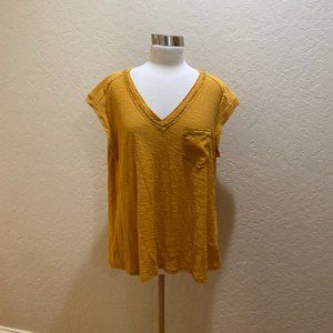 Anthropologie Mustard Yellow Blouse